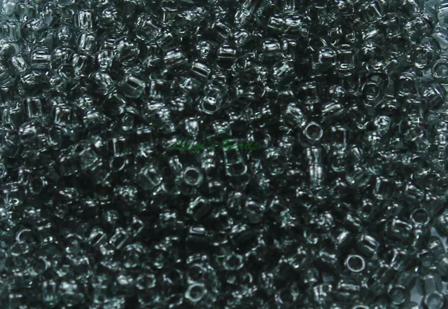 11/0 Round Toho Japanese Glass Seed Beads #9B- Transparent Gray 10g