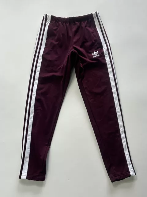 Adidas Adibreak Track Pants Mens Size Small Maroon White Breakaway Trefoil