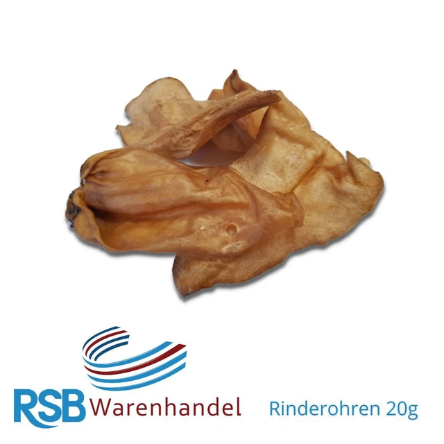 100 Stück Rinderohren ca 2 kg Kauartikel 2000 g Hundefutter Ohr Rind Lecker.Pet®