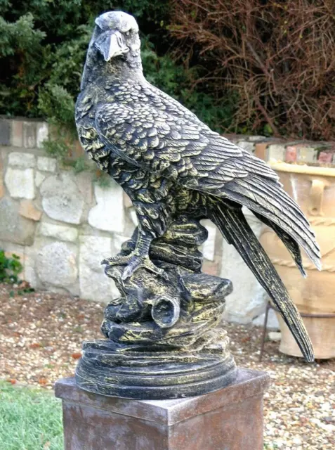 eagle on rock garden ornament  ....cast aluminium