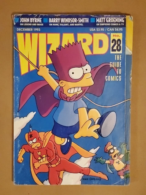Wizard Comics Magazine #28 (Dec,  1993) Simpsons Bartman w/posters