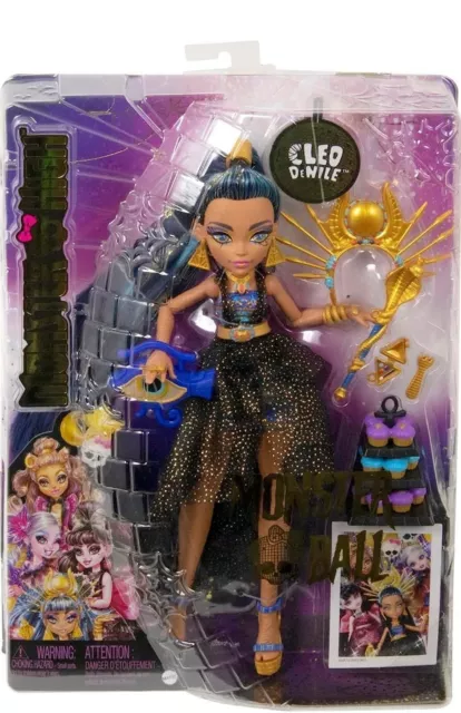 Monster High Cleo De Nile Fashion Doll in Ball Monster Party Dress Accessories