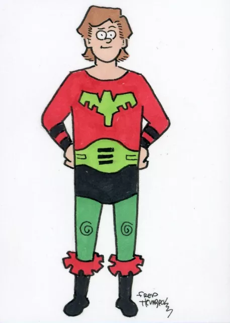 Fred Hembeck Sketch Card: Ultra Boy, Legion of Super-Heroes LSH (DC)