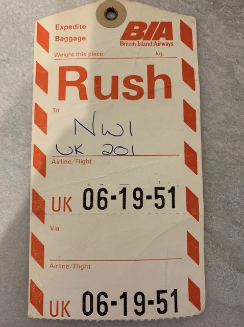 British Island Airways luggage tag
