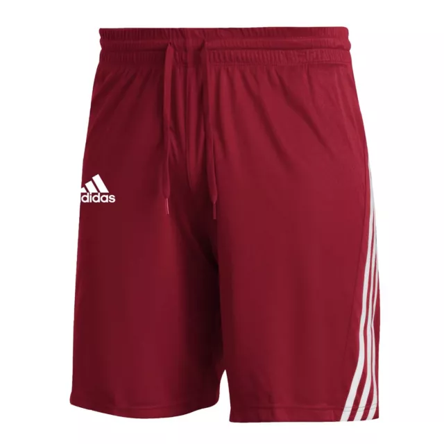 Adidas 3 Stripe Shorts POWER RED | WHITE 3XL