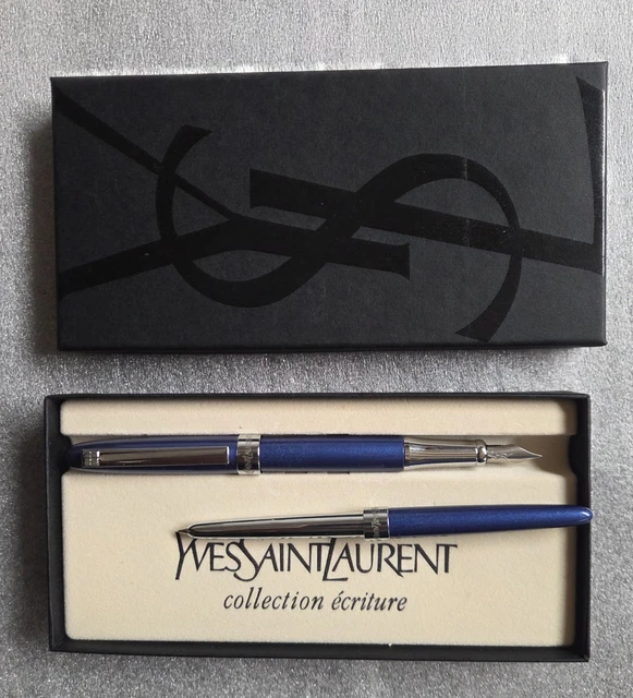 Parure Parker Vector Argent Et Bleu – Stylo Bille + Roller Avec écrin – Neuf
