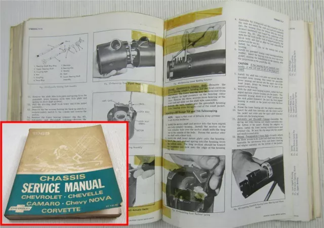 GM Service Manual Chevrolet Corvette C3 Chevelle Chevy Nova Camaro 1969