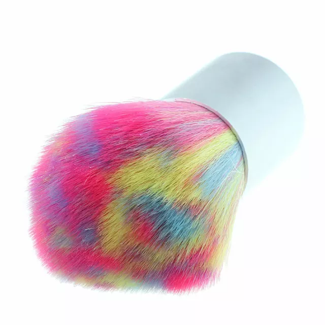 Nail Art Dust Brush Gel Nails Polish Remover Cleaner Brush Rainbow Color