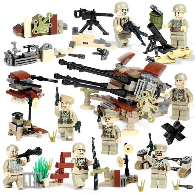 ZWEITER WELTKRIEG DEUTSCHE Milit r Soldaten Set Minifiguren Lego 