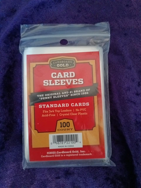 nba card sleeves Cardboard Gold Resealable Graded Card Bags 100ct. Pack – HOFBC main image 0