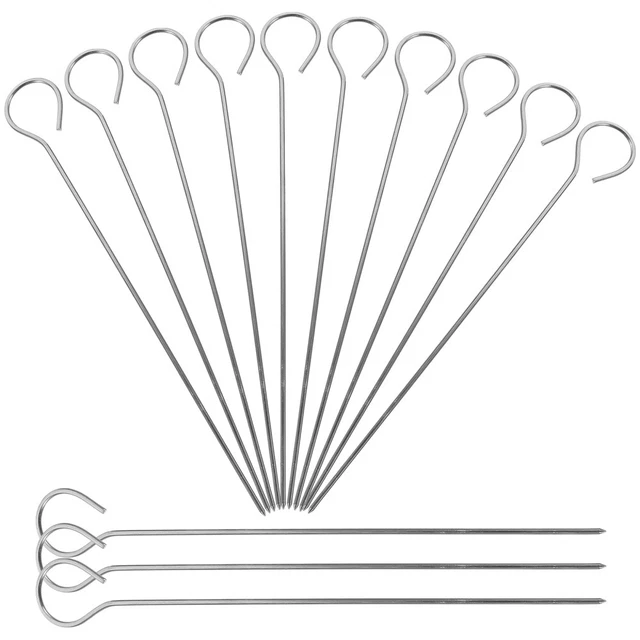50pcs Edelstahl BBQ Fleischspieße rösten Spießblockzubehör für Gemüse