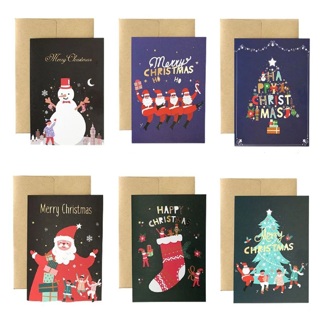 Cadeau Dessin animé Créatif Mignon Enveloppe Noël Carte postale Carte de voeux