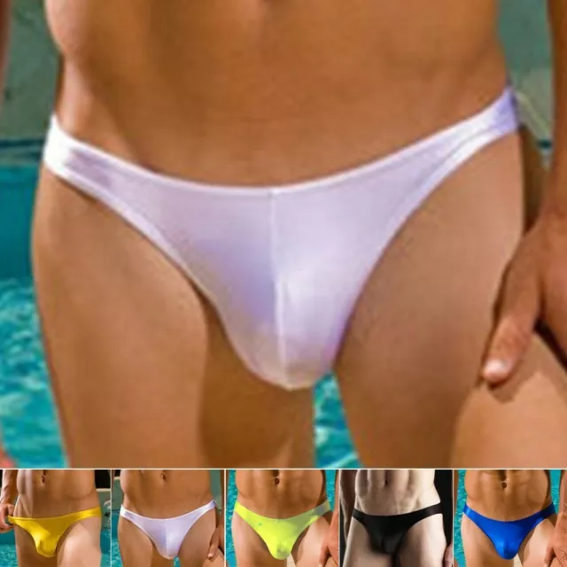 Hommes Sexy Maillot de Bain Taille Basse Natation Slip Bikini String Tangas M ~