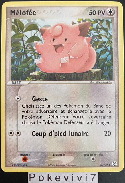 Carte Pokemon MELOFEE 59/112 Bloc EX Rouge Feu Vert Feuille FR NEUF