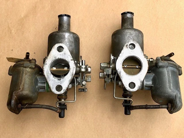 Pair of HS2 1-1/4" SU Carburetors for 1275 MG Midget AH Sprite AUD266F/R Used Pair of HS2 1-1/4" SU Carburetors for 1275 MG Midget AH Sprite AUD266F/R Used