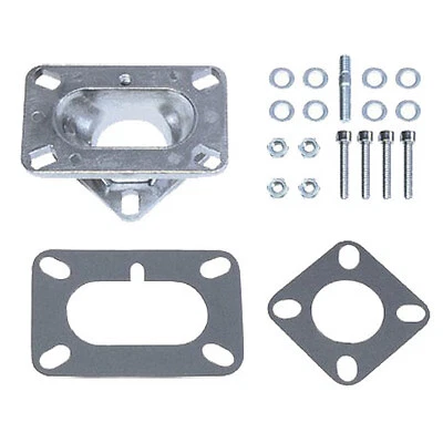 RACING POWER CO-PACKAGED 2 Barrel Carb To 1 Barre l Manifold Adapter R2025