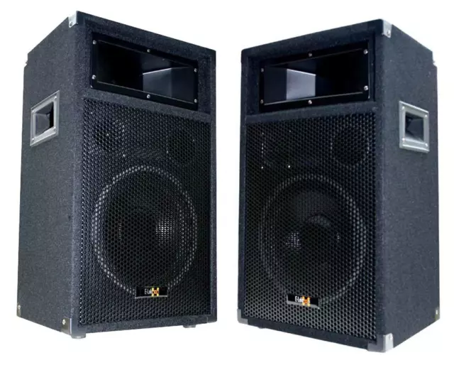 E-Lektron PW25 2x500W DJ Party Laustsprecher PAAR Disco Box 10" Basslautsprecher