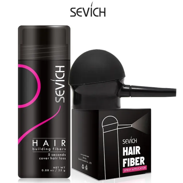 Kit Sevich Fibres Capillaires Kératine et Applicateur Poudre Densifiante Cheveux