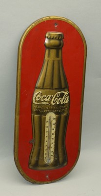 Original Pat. Date 1923 Antique Coca-Cola Metal Thermometer Works! 7"X16" Nice!