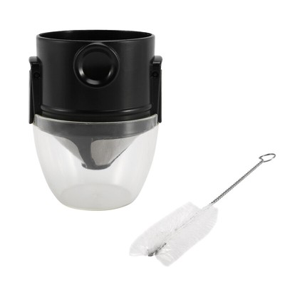Spazzola per macchina da caffè con cucchiaio e 58 mm in acciaio con inserto in metallo cieco filtro e spazzola per la pulizia del caffè in legno Tiamu 