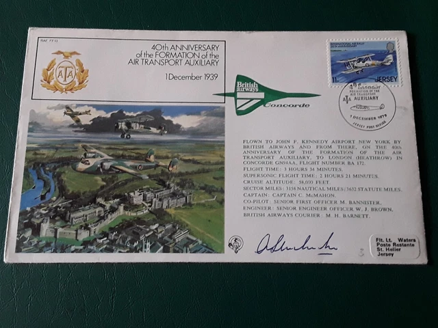 40TH ANNI. FORMATION AIR TRANSPORT AUXILIARY SIGNED CAPT C McMAHON BA