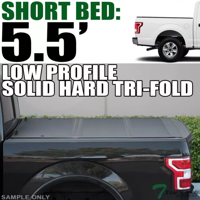 Topline For 2015-2023 Ford F150 5.5' Bed Low Profile Hard Tri Fold Tonneau Cover