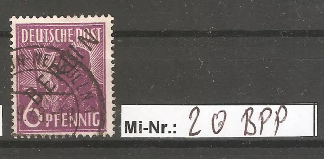 Berlin Mi-Nr.: 2 Schwarzaufdruck 1948 sauber gestempelt geprüft Schlegel.BPP