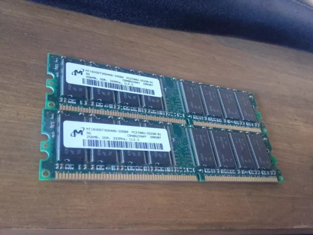 512MO 2 x 256MO 256MB DDR-333 PC-2700 BARRETTES MEMOIRE RAM PC ORDINATEUR BUREAU