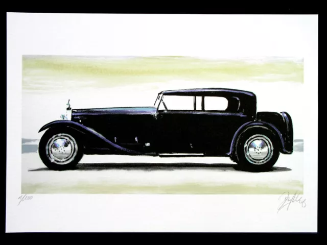 Original Kunst Grafik "BUGATTI" Grafik Grafica Gráfico signiert limitiert