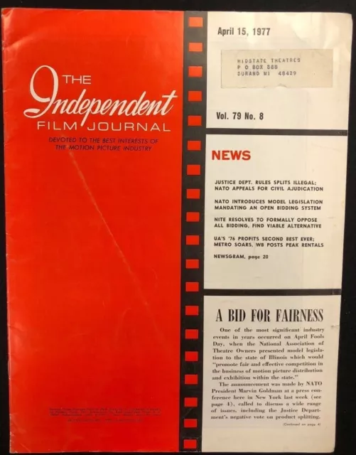 INDEPENDENT FILM JOURNAL 4/15/1977 Close Encounters of the Third Kind insert