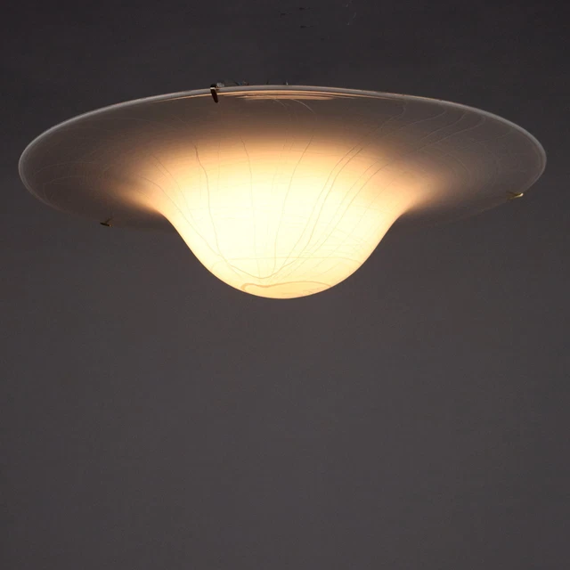 Lampada Vintage La Murrina a Soffitto Italia Anni 80 Vetro Soffiato Lumi