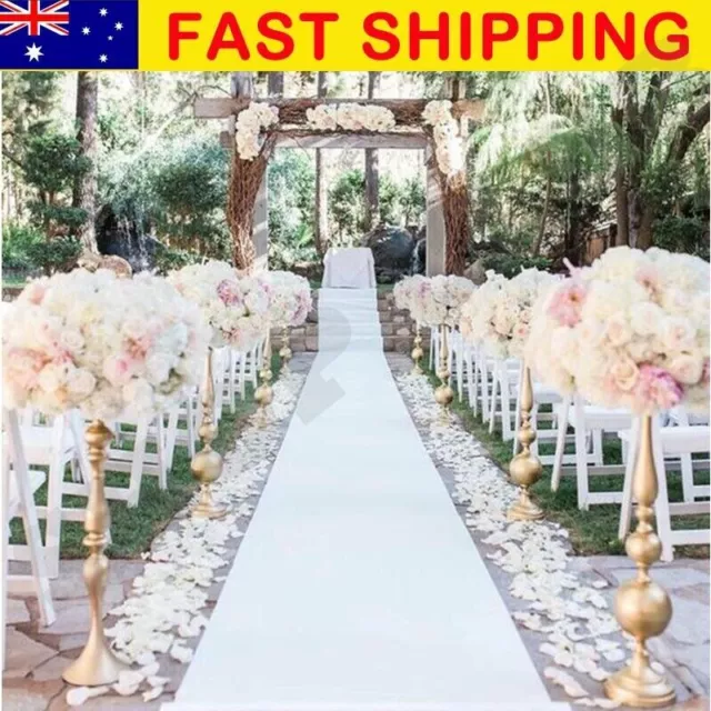 1.2M x 10M White Carpet Aisle Runner Wedding Party Event Decoration Rugs Mats