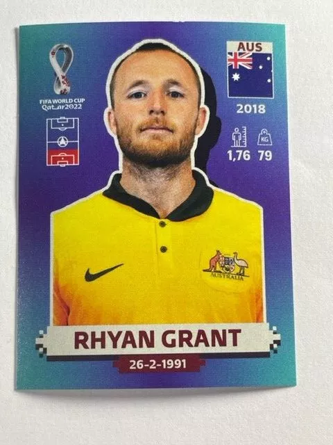 Panini FIFA WM 2022 World Cup Qatar Sticker Australia AUS7 Rhyan Grant