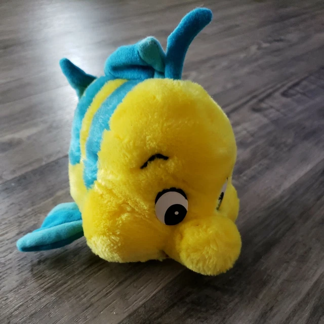 VINTAGE 90'S DISNEYLAND Disney World Little Mermaid Flounder 10” Plush