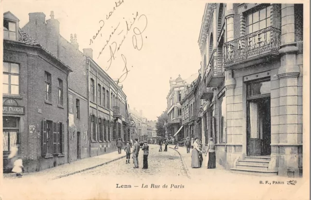 CPA 62 LENS RUE DE PARIS (Back Undivided)