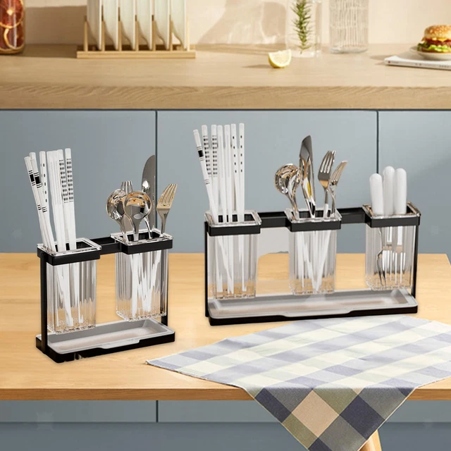 6 Supports à Baguettes En Acier Inox - Porte-Couverts De Table - Anti-Bactérien Pour Cuisine Ou Restaurant