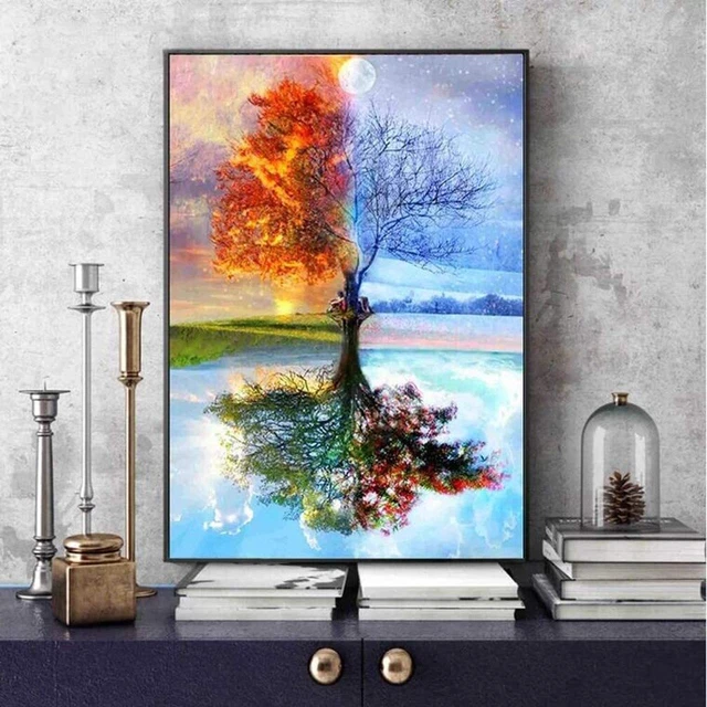 OIL PAINTING KIT Tree of Life Paint by Numbers DIY for Beginners 16x20