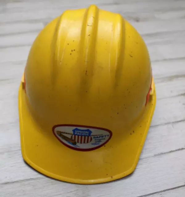 Union Pacific Railroad Hard Hat - Yellow Helmet Vintage Safety Reflective