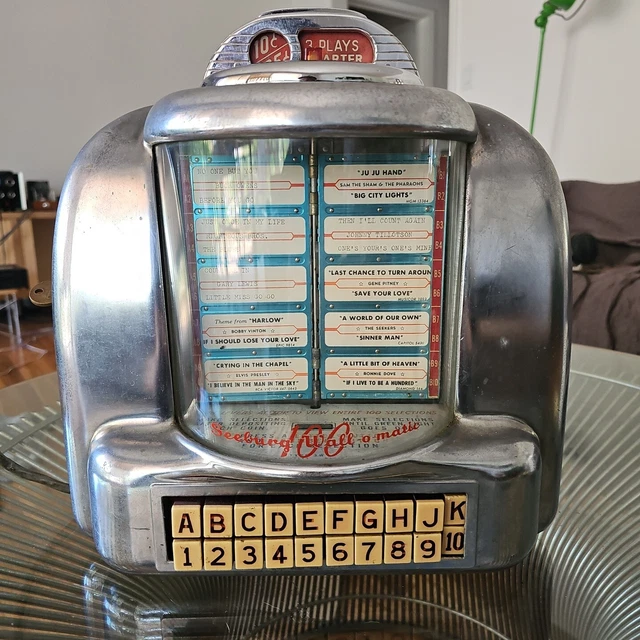 Vintage Seeburg Wall-O-Matic 100 Music Jukebox Changer Coin Operated Untested
