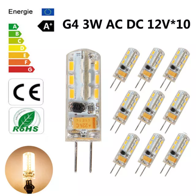 G4 LED Maïs COB 12V DC Ampoule 5W Blanc Chaud Froid 2835 SMD Remplacer  Halogène