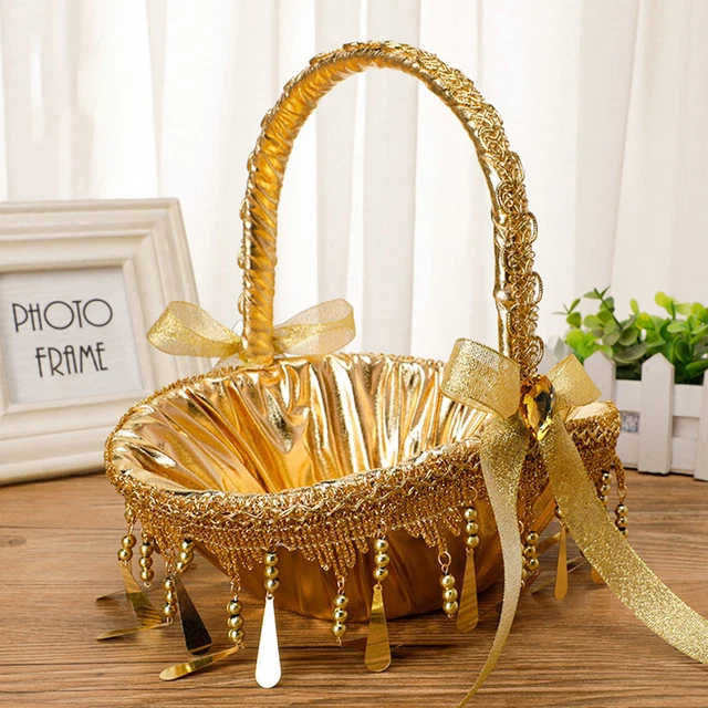 Contenitore fiori, elegante, portatile, stile vintage, fiocco, per matrimonio,