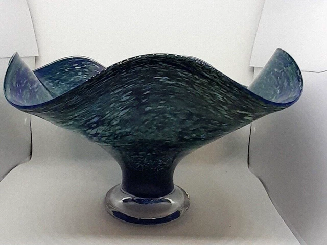 Ancienne coupe ou corbeille à fruits en verre fumé style Art déco - Arts de la table