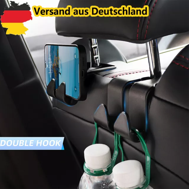2Pcs Auto Sitz Kopfstütze Haken Telefon Halter Rücksitz Aufhänger