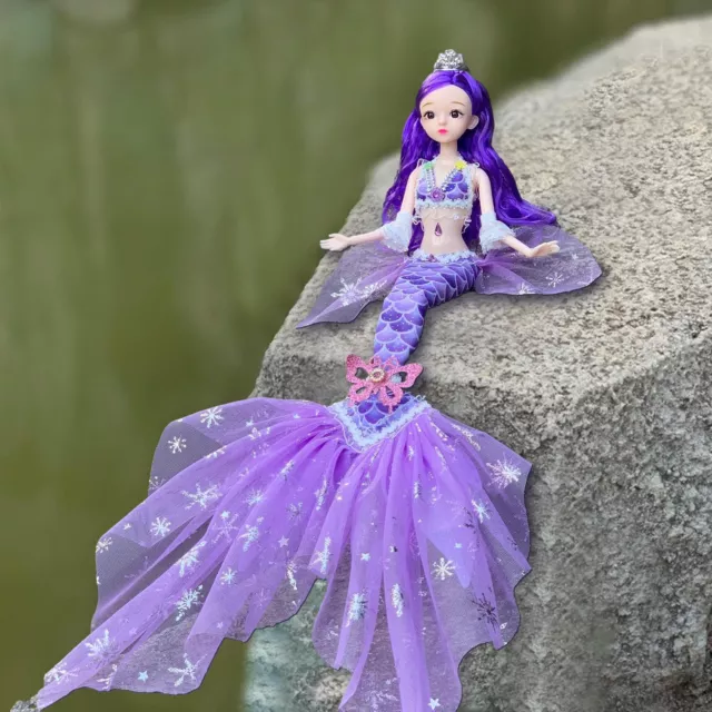 Kleine Meerjungfrau Puppe Spielzeug Prinzessin Puppe Set bewegliche abnehmbare P 3