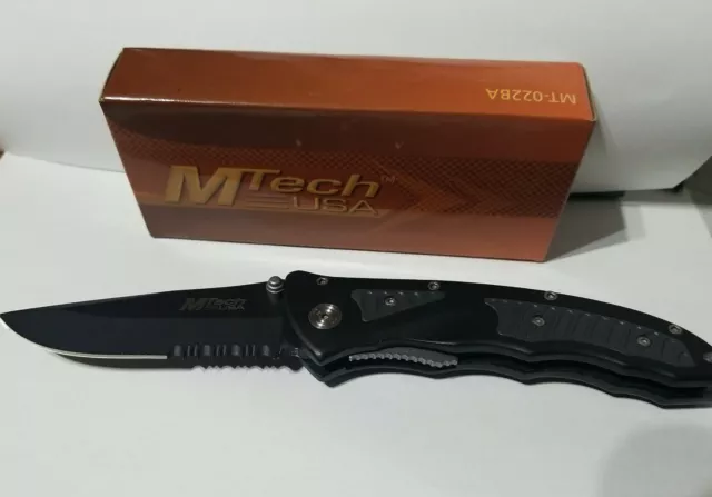 MTech USA Knives MT-022BA Folding Linear Lock 3 1/2" blade 8 1/2" overall length