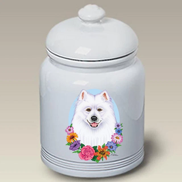 Samoyed Ceramic Treat Jar TP 47077