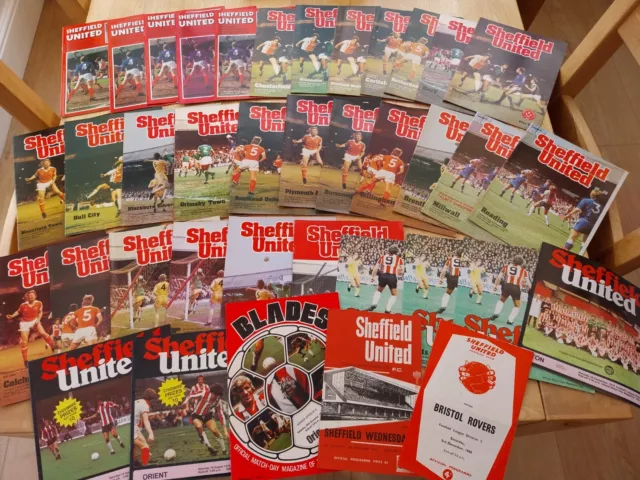 Sheffield United 38 Home Programme Bundle From The Period 1960 - 1980