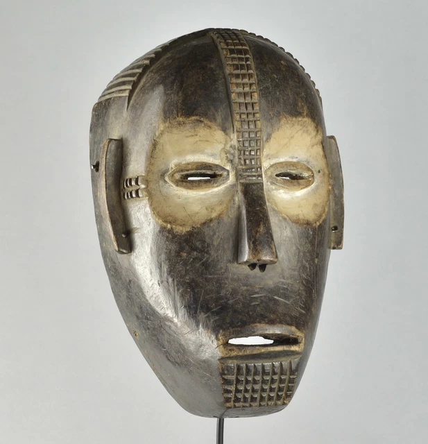 Congo Drc Large Anthropomorphic NGBAKA wooden Face Mask African Tribal Art 1526