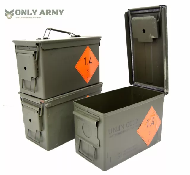 NEW BRITISH ARMY 50Cal Ammo Box Storage Ammunition Surplus Issue Tool