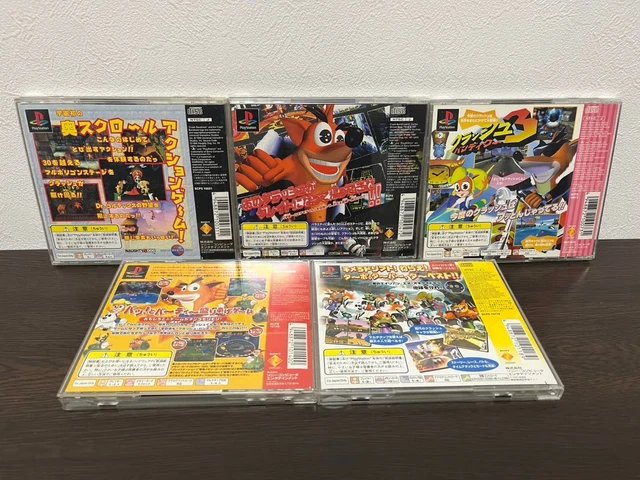 CRASH BANDICOOT 1 2 3 Racing Carnival set Sony PS1 Japanese ver Tested ...
